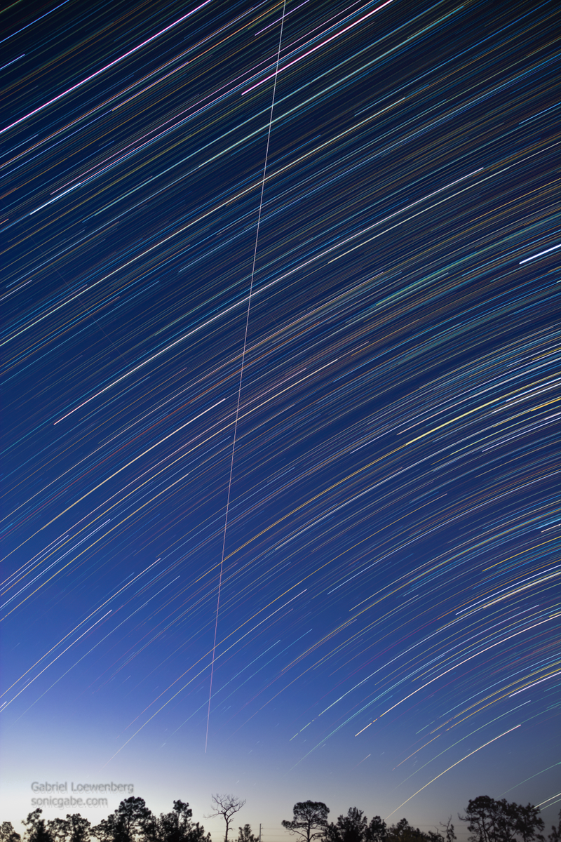 This is ISS, NROL-25, and 164 minutes of star trails.